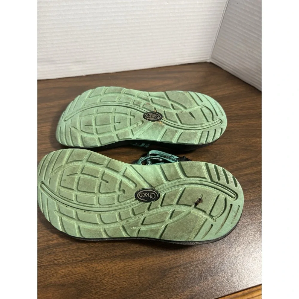 Chaco ZX3 Classic Sport Sandals Womens 8 Green Black Strappy Outdoor